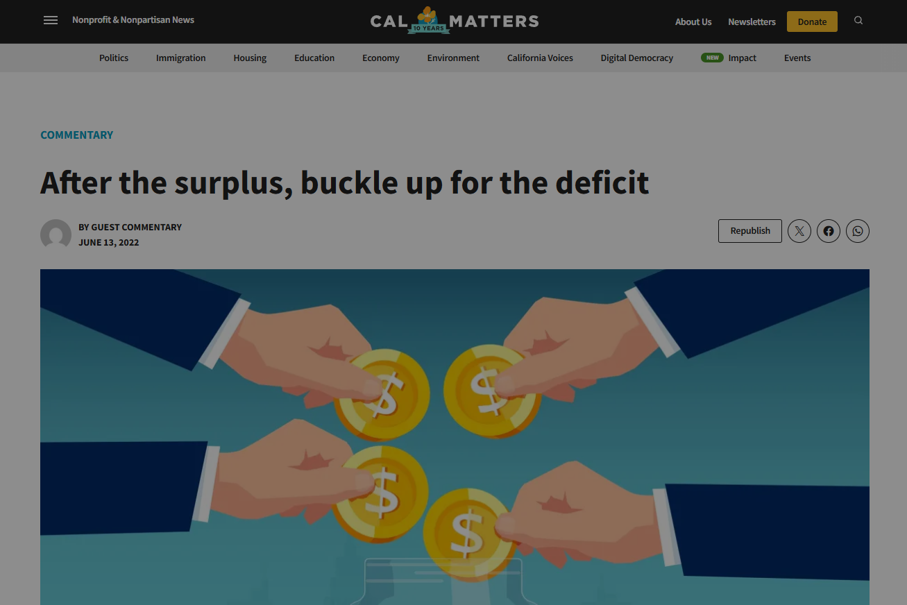 After the surplus, buckle up for the deficit
